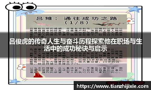 吕俊虎的传奇人生与奋斗历程探索他在职场与生活中的成功秘诀与启示